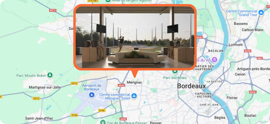Localisation précise de l'opportunité en crowdfunding immobilier | golfea merignac gironde nouvelle aquitaine